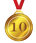 10 for 10 medal icon