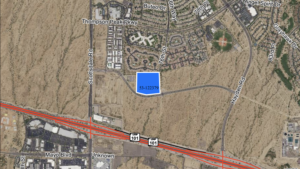 About 20 acres of state land at the northwest corner of Legacy Boulevard and Miller Road, just north of Loop 101 in Scottsdale, sold at auction on March 8, 2023.