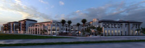 Artist rendering of apartments being constructed at One Scottsdale by StreetLights Residential.