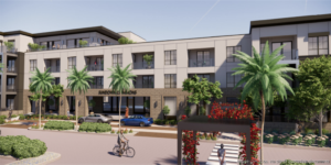 Artist rendering of Cosanti Commons, a new residential, mixed-use development planned in Scottsdale.
